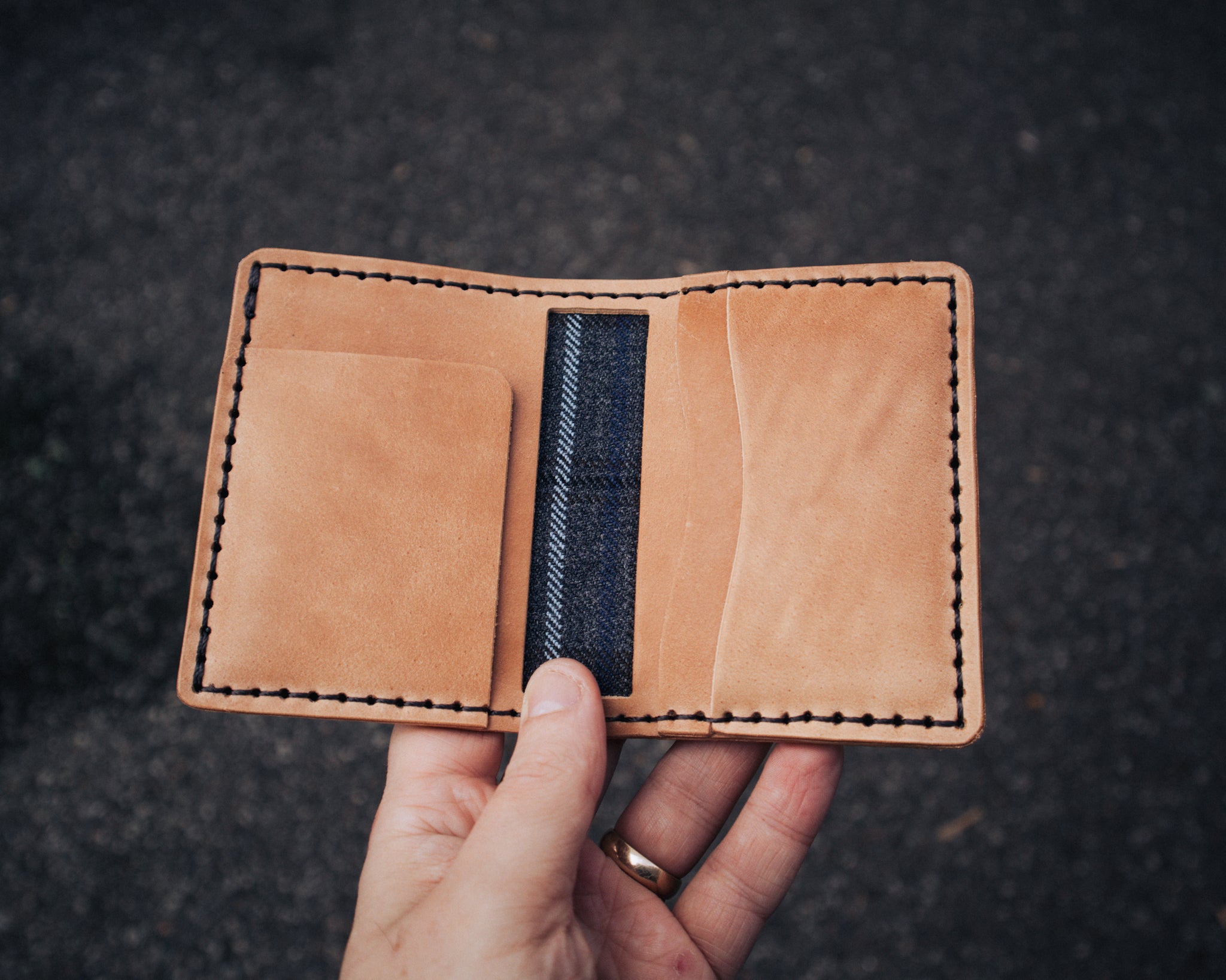 Nevis Wallet — Full Shell Cordovan (Rocado Natural)