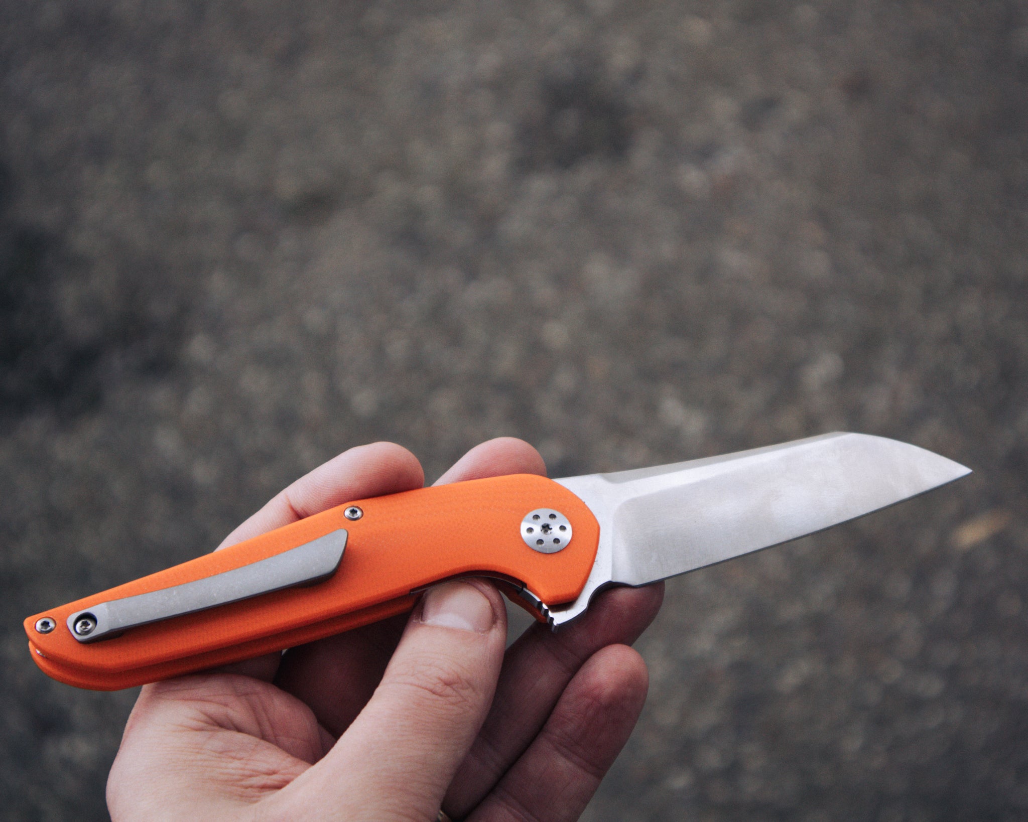 A. Purvis Blades Progeny MR – Orange G-10, Satin 154CM
