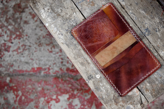 Marbled colour 8 Shell Cordovan Nevis Wallet