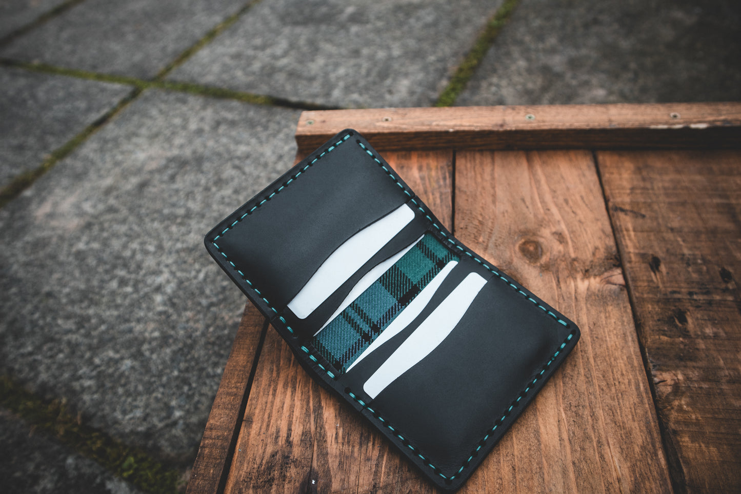 Limited Edition! - The Chieftain wallet lined with black watch tartan