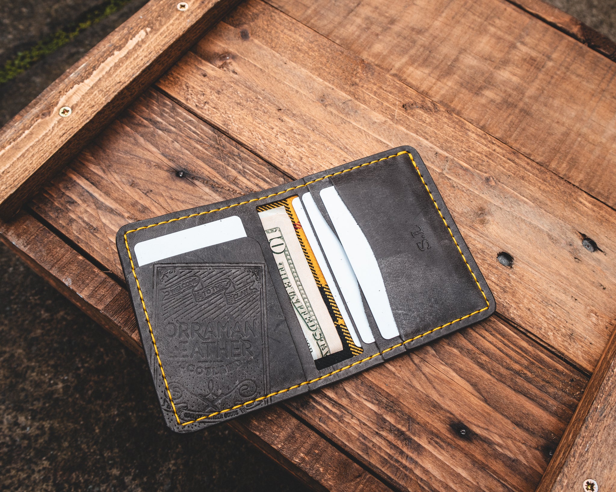 The Nevis Wallet - Timber Wolf and Macleod Dress Tartan