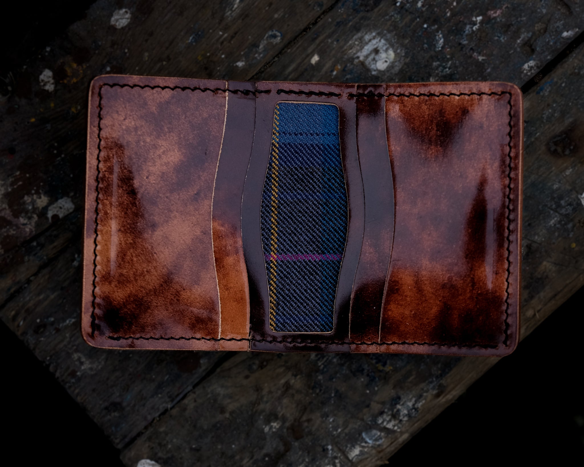 The Chieftain Wallet - Marbled Brown Rocado