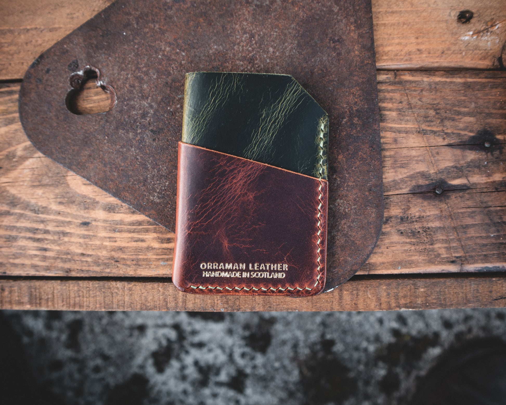 Altham Handmade Leather Minimalist Wallet/Cardholder Red